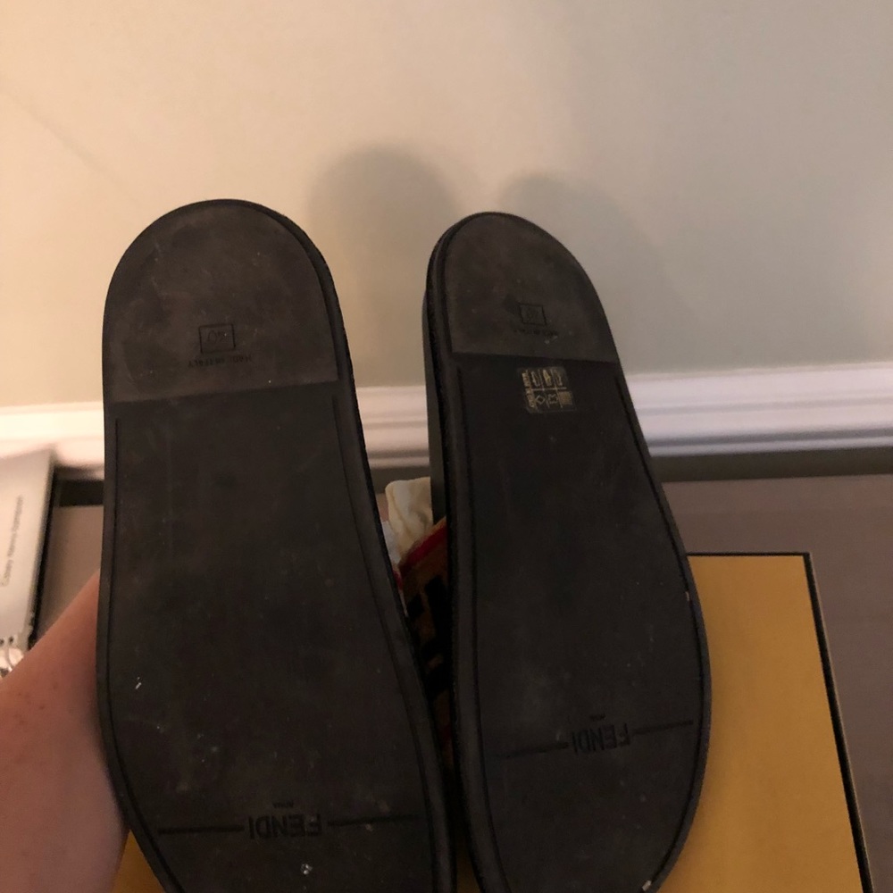 Fendi Slides Womens Sandals Shoes size 40 Monogram Shoes Super Rare - Picture 4 of 5